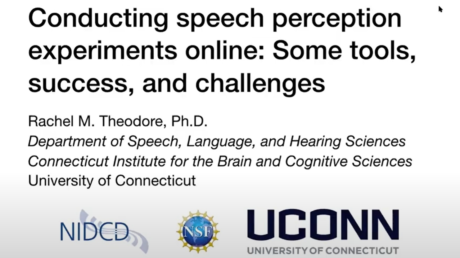 Con­duc­tion speech per­cep­tion exper­i­ments online: Some tools, suc­cess­es, and challenges
